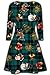Produktbild Oops Outlet Damen Kurzes Kleid Weihnachten Bäume Weihnachten Santa Olaf Schneemann Rentier Rudolph Geschenk Glocken Geschenk Damen Swing Top Plus Größe EU 36-50 - Geschenk Baum Weihnachtsmann Grün Tartan, 40/42