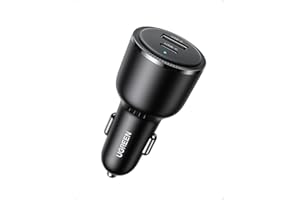 ‎UGREEN UGREEN zapalniczka samochodowa USB C 63 W 45 W+18 W ładowarka samochodowa USB C 12 V PPS kompatybilna z iPhone 17/17 Pro/17 Pro Max/16/15/14/13/12, MacBook Air, S24/S25, nawigacja GPS