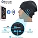 Produktbild Lenovo A6000/A6000 Plus (schwarz) RIVERO Winter Warm Mütze Wireless Bluetooth Headset Hat - mit Stereo-Lautsprecher Kopfhörer, Micro Telefon, Hände frei zu erhalten Anrufe und Musik Kontrolle für alle Smartphone und Smart Geräte