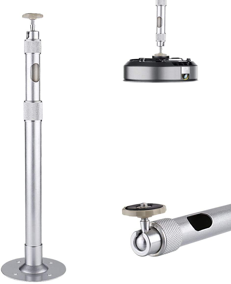 Frackson Flexible Aluminum Security Video CCTV Bullet Dome DSLR Camera Projector Ceiling Wall Tabletop Mount Bracket Indoor Outdoor Extendable Tilt (Upto 48 Inch)