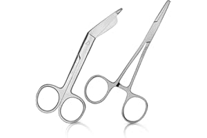 May - Set - 1x Mehrzweck-Schere 14,5 cm - Edelstahl + 1x Klemme mit geradem Ende 13 cm - Edelstahl