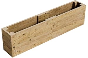 GRO GARDEN PRODUCTS Conka Garden - Wooden Raised Bed Kit - Large Garden Planters for Vegetables, Herbs, Flowers – Start Growing Plants Earlier & Better - Durable & Resistant FSC Treated Timber 30cm L x 180cm W x 46cm H