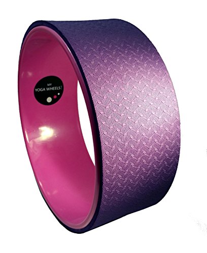 MyYogaWheels UK Yoga Rad-Stütze, verbessert Balance, Rücken-Flexibilität, Asana- + Inversion-Streckung, Pilates Biegungen, löst tiefe Gewebespannung - Physio-Massage zum Öffnen der Brust, Rücken, Hüfte + Schultern