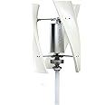 AISINILALAO 12000W Home Vertical Axis Wind Turbine Generator, 12V-220V With MPPT Controller Upright Windmill(white)