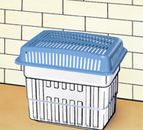 WENKO 5410120500 Feuchtigkeitskiller 2 kg – Raumentfeuchter, Kunststoff – Polypropylen, 23 x 24 x 15.5 cm, Grau - 5