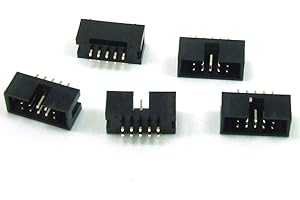 POPESQ® - 5 Piezas x IDC 2.54mm Conector Hembra PCB 10 Pines Recto/Straight Cable Plano Ribbon #A1944