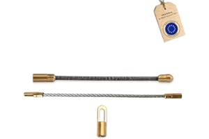 PROFERCA® Kit di accessori di ricambio per sonda passacavi 3mm | 1 Occhiello tirante, 2 Testa flessibile | 3mm acciaio M4