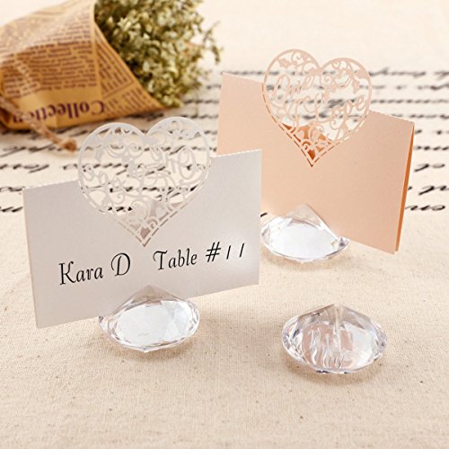 Surepromise 20er Diamant Diamond Kartenhalter Platzkarte Tischkartenhalter Namesschild Hochzeit - 5