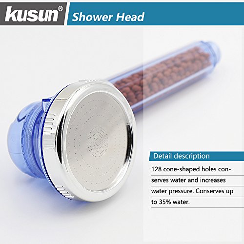 Kusun® 3 Modi Duschkopf Handbrause Hochdruck Wasserspar Lonenfilter Universal Duschen Bestandteile HS003-3M - 6