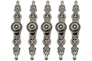 Mgoodoo Lot de 5 Poignées de porte pour Placards Style Vintage Rétro Bouton de meuble Couleur Bronze pour Ancien Rétro Meuble Bibliothèque Commode Armoire Tiroir