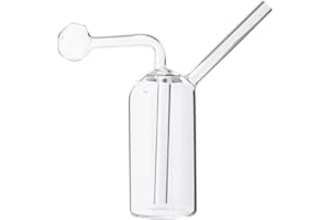 sgerste 10,2 cm Klarglas Rohr-Bong Flasche Wasserpfeife Shisha Tabak rauchen Glaswaren Schüssel