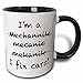 Produktbild 3drose Tasse 193251 _ 4 I 'm a Mechanic I Fix Cars zweifarbig schwarz Tasse, 11 Oz, schwarz/weiß