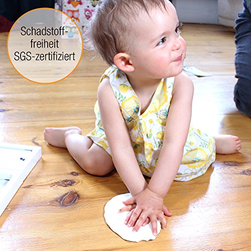 Amazy Bilderrahmen mit Abdruckset – Tolle Erinnerung an Ihr Baby mit Abdruck von Hand und Fuß - 6