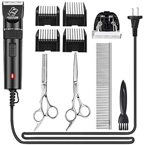[Gesponsert]Tierhaarschneider Kit, Focuspet Schnurgebunden Leise Hund Schermaschine Kit 2.8 Meter Elektrische Haare Trimmen Fellpflege Kit 12 V Motor Für Kleine Bis Große Hunde Katzen Andere Tiere Schwarz
