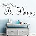 Produktbild SLQUIET Glücklich sein Zitat Wandaufkleber Vinyl Wanddekor Tapete Für Schlafzimmer Kinderzimmer Wandtattoos Aufkleber Wandbilder wallstickers rot 58x24 cm