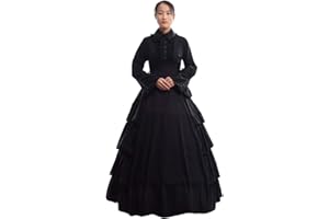 GRACEART Medieval Renaissance Victorian Gothic Ball Gown Dress for Women Vintage Long Cosplay Halloween Retro Cosutume