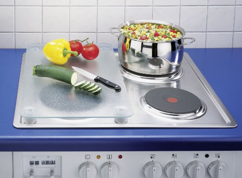 WENKO 2712663100 Herdabdeckplatte Universal – 2er Set, für alle Herdarten, Gehärtetes Glas, 30 x 1.8-4.5 x 52 cm, Transparent - 3