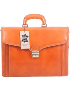 Veranstalter Mann Tasche von Italian Job, 100% echtes Leder Made in Italy