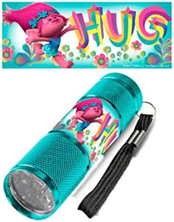 Licensed TROLLS LED Super Bright White Light Childs Kids Torch Flashlight (Green)