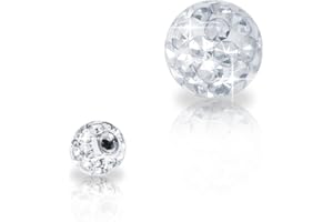 Soul-Cats Piercing Kugel Schraub Ersatzkugel Kristall Gel Epoxy Ferido viele Größen