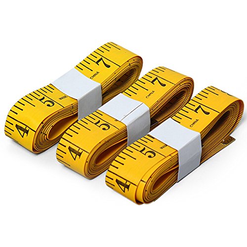 JUNGEN Maßband Bandmaß Gelb Handwerk Schneider Flexible Band Maß Nähband Maßstab 300cm / 118 inch - 5