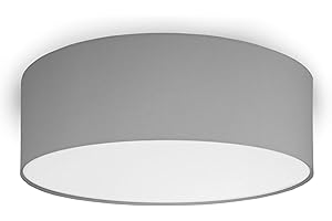 youngDECO® Plafonnier 2xE27, petit abat-jour Ø28cm en tissu (coton), plafonnier pour chambre d'enfant, salon, chambre à coucher et bureau, 100% fabriqué dans l'Union européenne