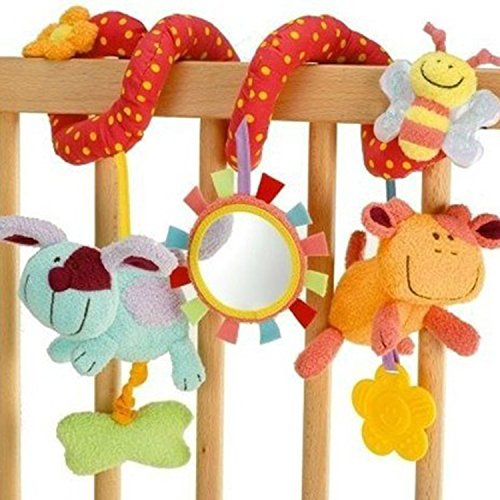 Baby Children Twisty Curly Pram Pushchairs Car Seat Cot Bed Bell Cartoon Gift Toys