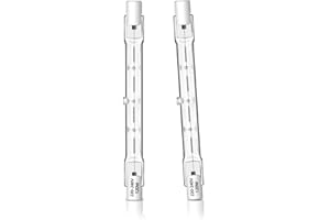 Unibulb Halogen Floodlight Light Bulb R7S J118 118mm Linear 2250 lumens 120W 2900K (Warm White) Dimmable - Pack of 2