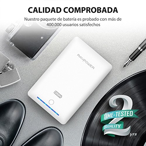 RAVPower Bater as Externas 16750mAh Dual USB 5V 2 1A 2 4A iSmart Power Bank para iPhone 7 iPad Smartphone Tablet Samsung Android 1X bolsita de viaje - Blanco reviews RAVPower Bater as Externas 16750mAh Dual USB 5V 2 1A 2 4A iSmart Power Bank para iPhone 7 iPad Smartphone Tablet Samsung Android 1X bolsita de viaje - Blanco