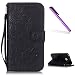 Produktbild Samsung Galaxy S7 Hülle Glitzer,Samsung Galaxy S7 Hülle Leder,Samsung Galaxy S7 Case Flower Ledertasche Schutzhülle Cover Etui Tasche,EMAXELERS Galaxy S7 Cover Blumen Schmetterling Muster PU Leder Brieftasche Hülle Wallet Case Flip Cover für Samsung Galaxy S7,Bookstyle Hüllen Etui Lederhülle mit Standfunktion und Karten-Slots für Samsung Galaxy S7 (2016),Black Butterfly Flower