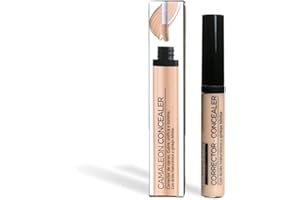Camaleon Cosmetics - Corrector de Ojeras con Ácido Hialurónico y Ginkgo Biloba - Textura Cremosa - No Cuartea - 4 tonos disponibles: Light, Natural, Medium y Gold - vegano (Tono Natural)