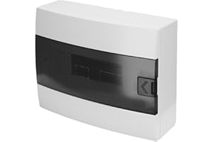 Coffret de Distribution Apparent 1 Rangée pour 12 Modules 110x285x223 mm IP40 - Blanc Boîtier Électrique en ABS - Coffret Électrique pour Installations Intérieures - Horoz Electric