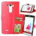 Produktbild Nancen LG G3 / D858 (5,5 Zoll) Lederhülle Neu Style Acht Farbe Weich PU Flip Case Ledertasche / Schutz Etui, Einfach Vintage Kollektion Karten Slot Foto Wallet Hülle Handy Tasche Zubehör