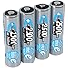Price comparison product image ANSMANN AA NiMH Rechargeable Batteries - Recharge capacity of 2500mAh - Pack of 4 | AA batteries for many devices that take AA cells - toys, cameras, flash units, cordless phones, games consoles