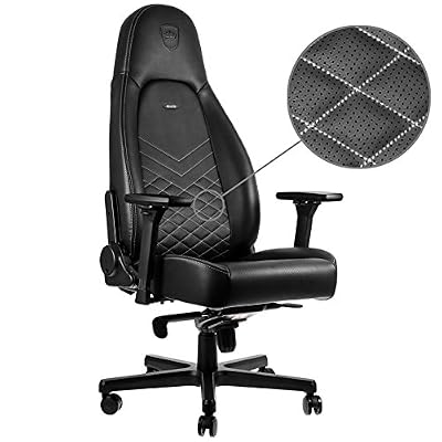 Noble chairs NBL-ICN-PU-BPW Siège Icon Faux Cuir Noir/Blanc 30 x 30 x 180 cm