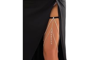 JUSTUSNX Sexy Bikini Leg Chain Stratered Crystal Thigh Chain Body Chain Estate Beach leg Chain Gioielli Accessori per le donne e le ragazze (B)