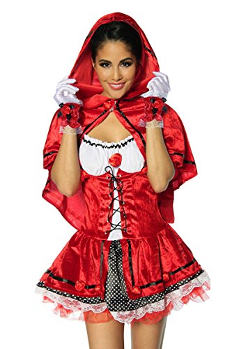 Preisvergleich Produktbild sexy Rotkäppchen-Kostüm, XS-M, 4 tlg.