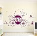 Produktbild Wandtattoo Kutsche Prinzessin Cinderella Sterne Sternenhimmel Sternensticker M1188 (beere)