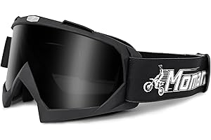 Moman Occhiali da Motocross, Occhiali da Moto Visione Ampia Occhiali da Ciclismo Occhiali Da MTB Anti UV400 Antipolvere Occhiali da Sole Sportivi Occhiali MX Anti-Graffio per Sci, Dirt Bike ATV
