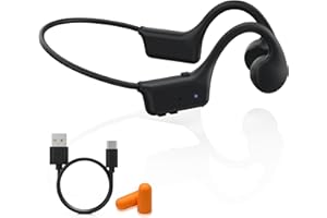 WETSKY Open Ear Kopfhörer Bluetooth Sport Kopfhörer, Knochenschall Kopfhörer, Kopfhörer Kabellos Bluetooth 5.3 mit Mikrofon IP55 Wasserdicht Staubdicht Sportkopfhörer für Trainieren Laufen Fahren Radfahren