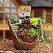 Produktbild FairytaleMM Kreative Pflanzen Topf mit City of Sky Blumentopf Kombination Harz Sukkulente Topf Blumenkorb Pflanzer Topf, erdig