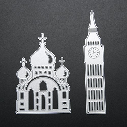 Amazingdeal365 2 PCS Dom Metall Form Schablonen Schneiden DIY Dekor Sammelalbum Karten Buchzeichen Lesezeichen als Geschenk für Freunde Geburtstag Kinder,Kindergarten Hobby Schule Handarbeit Unterricht usw. Ein tolles Geschenk! - 6
