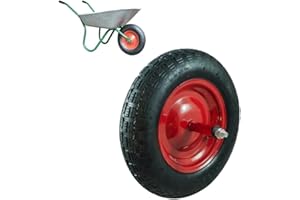 ECOVELO Ecovelò EGH08NTE Ruota PNEUMATICA Completa 3.50-8 (2pr) Ricambio CARRIOLA Modello Vespa ASSE Lungo 155mm Gomma UI308