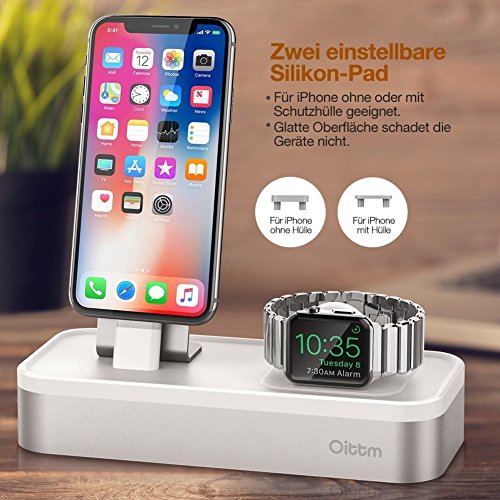Oittm 5 USB Ladestation f  r iPhone und Apple Watch Series 3 Apple Watch Series 2 Apple Watch Series 1 iPhone 8 iPhone 8 plus iPhone X iPhone 6 Plus i