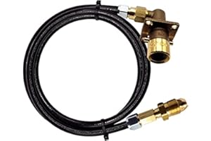 Gomet LPG Gas Bottle Refill Adaptor to Bayonet Filling Point Set with None Return Valve and 8mm Hose Pipe for Caravan Motorhome (5 Meters)