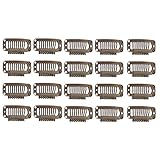 Fabricado en carbono y acero. 20 clips de extensión de pelo para peluca, tamaño mediano, 32 mm