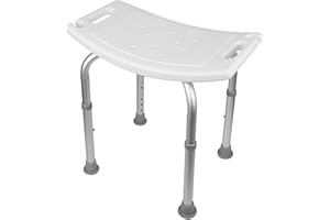 LANTUS Siège de Douche Tabouret de Douche,à Hauteur Réglable | Chaise de Douche, en Plastique HDPE, Rectangulaire, Montage Facile,Tabouret de Douche Incurvé Réglable en Hauteur