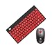 Produktbild 2.4G Wireless Tastatur und Maus Set, Hi-azul Kompakt Ultra dünn Kabellose Tastatur Multimedia Tastatur und Ergonomie Stille Optische Maus (Rot-Schwarz)