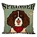 Produktbild beiguoxia Ölgemälde Design Vintage Hund Platz Leinen Dekokissen Fall Kissenbezug Schlafsofa Auto Decor 6#