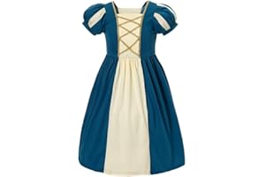 Lito Angels Vestito Costume da Principessa con Accessori per Bambina Taglia 2-11 anni, Rapunzel/Biancaneve/Merida